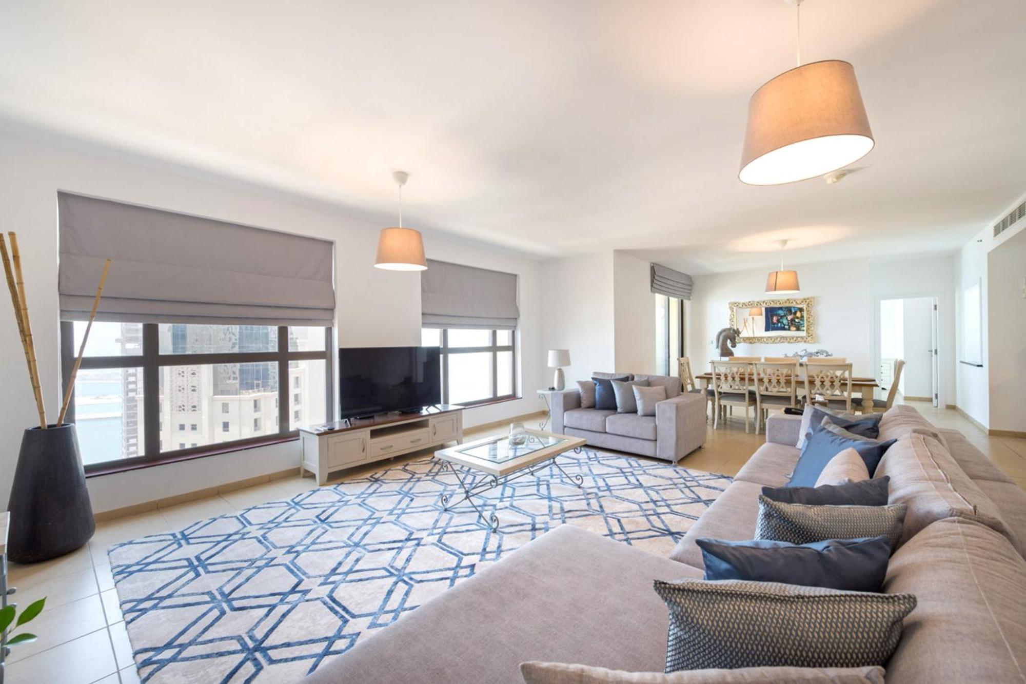 Sea View+Marina View 4BR @Jumeirah Beach Residence Dubaj Zewnętrze zdjęcie